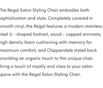 Gallery item for Minerva Styling chair